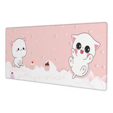 Alfombrilla De Ratón Para Juegos Pink Kawaii Cat Little Xl X