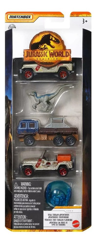 Paquete 5 Carros Jurassic World Matchbox Original Envío Hoy