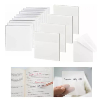 500 Notas Adhesivas Transparentes Plastificadas Tipo Post-it | MercadoLibre