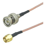 Conversor Conector Sma Macho A Bnc Macho Cable 10cm