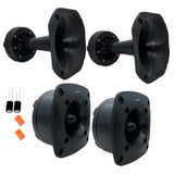 Kit 2 Driver 2 Tweeter 2 Corneta Curta Orion + Capacitores