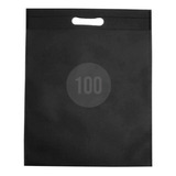 100 Bolsas Tnt De Genero 31x25 Reciclable Negro 40grs