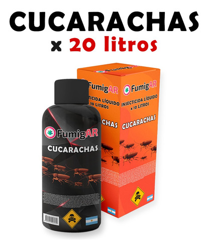 Insecticida Veneno Para Cucarachas Mata Liquido X20 Litros