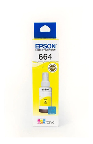 Botella De Tinta Amarilla Original Epson 664 Y 70ml