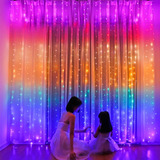 Cortinas Rainbow Micro Led 3x3 M Hadas Fairy Light  Acoiris 