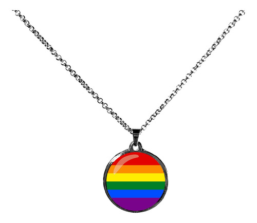 Collar Lgtb Bisexual Transexual Dije Zamak Y Cadena De Acero