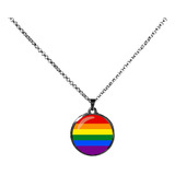 Collar Lgtb Bisexual Transexual Dije Zamak Y Cadena De Acero