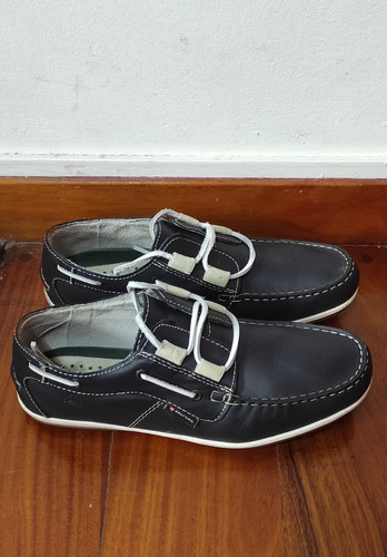 Zapatos Náuticos Hombre Mocasin Cuero Azul Braford Talle 45