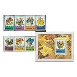 1975 Insectos Mariposas - Grenada (sellos+bloque) Mint
