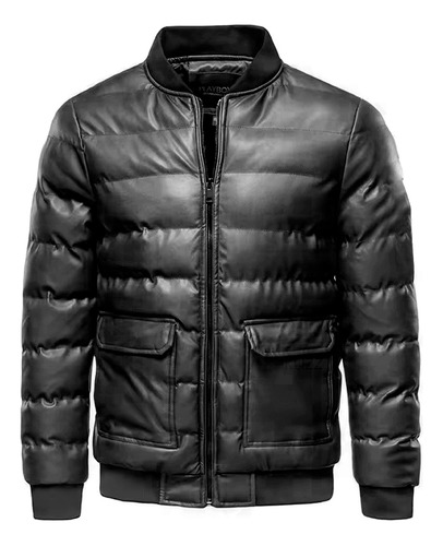 Jaqueta Gominho Couro Masculina Casaco Puffer Bobojaco