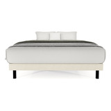 Base Cama Box Recamara Urban Individual Madera Tapiz Beige