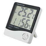 Termometro Reloj Despertador Con Humedad + Fecha + Alarma