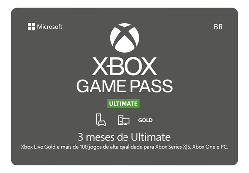 Xbox Game Pass Ultimate 3 Meses Codigo 25 Digitos Series One