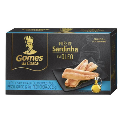 Filés de sardinha em óleo 125g Gomes Da Costa | MercadoLivre