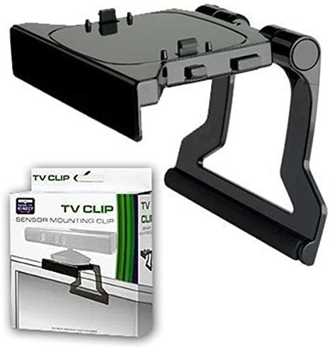 Tv Clip Del Montaje Del Sensor Kinect Negro - Soporte Ajusta