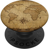 Mapa Del Mundo Vintage Pop Socket - Regalo De Geografía De