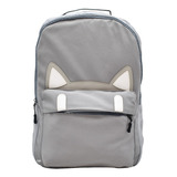 Mochila Love Mapache Lisa Bordada Gris Primaria Ll23bjy007 Lluvia Diseño De La Tela Liso