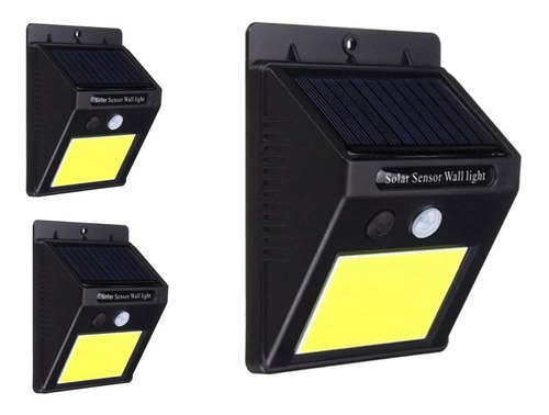 Pack 3 Foco Solar 48 Led Con Sensor De Movimiento
