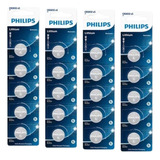 20 Pilhas Philips Cr2032 3v Bateria Original - 4 Cartelas