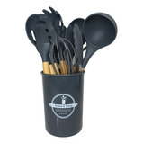 Kit Utensílios Cozinha Silicone 12 Peças Antiaderente