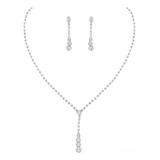 Juego Collar Novia Plata Con Diamantes Para Mujeres Y Niñas