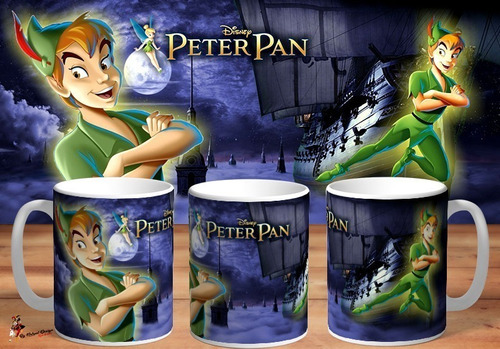 Taza - Tazón De Ceramica Peter Pan Disney 4k Art.