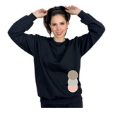 Blusa Moletom De Frio Feminina Lisa Gola Careca