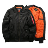 Chaqueta Corta Viento Piloto Bomber Negro Armada Vuelo