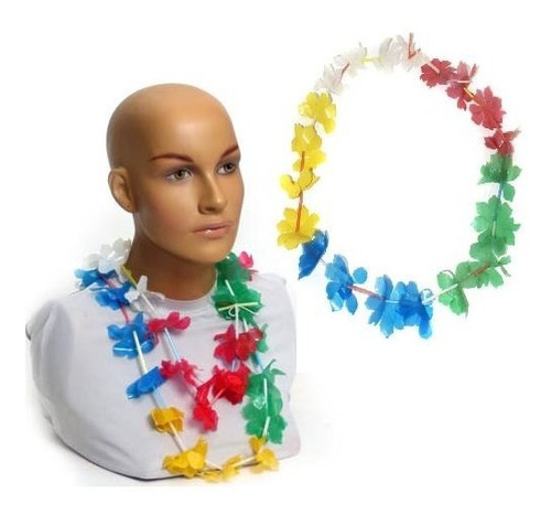 60 Unidades Colar Havaiano Plastico Carnaval Festas Tropical