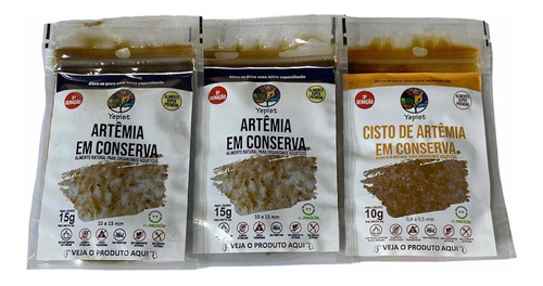 Kit 1 Artêmia 30g + 1 Cisto Em Conserva 10g Yepist