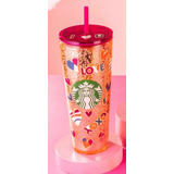 Vaso Starbucks Original Acrílico Burbujas Para Decorar Amor