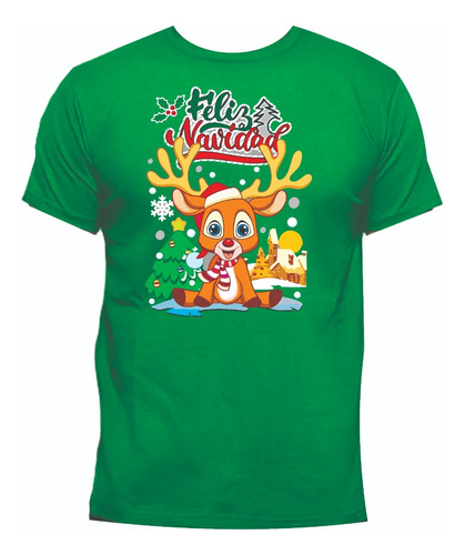 Camisetas Navideñas Reno Navidad Papa Noel Regalos Familia