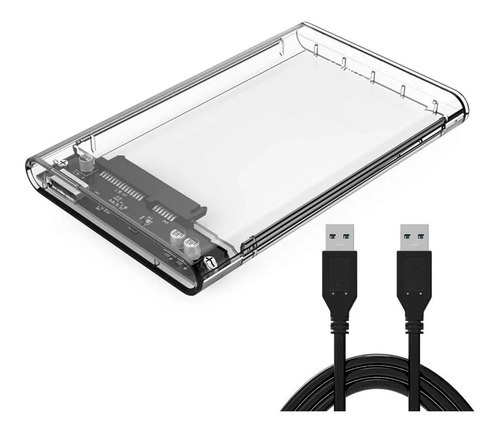 Case Para Hd Ssd Externo Transparente Note Sata 2.5 Usb 3.0