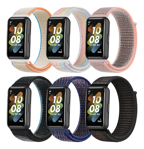 6 Correas De Nailon Para Huawei Band 7 Extensible Para Reloj