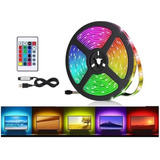 Tira De Led Rgb 5 Metros Uso Exterior 5v Usb Bluetooth