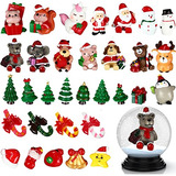 35 Piezas De Figuritas Miniatura De Navidad Mini Bolas ...