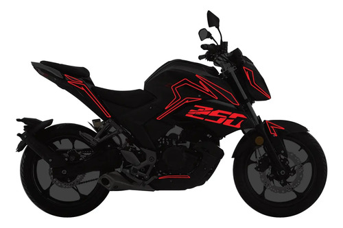 Kit Stickers Reflejantes Tapas De Moto Italika 250z | Meses sin interés
