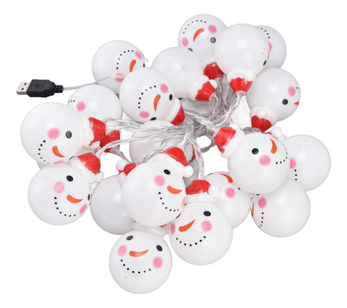 Snowman Usb String, Fuente De Alimentación Led S, 20 Colores