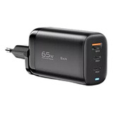 Fonte Carregador Turbo 65w Essager  (2x Tipo C + 1x Usb-a)