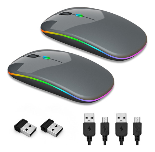 Mouse Inalámbrico Y Silencioso Bluetooth 2.4g Recargable