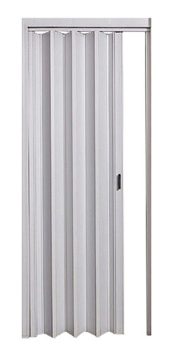 Puerta Plegadiza Reforzada Blanca Pvc 10mm Completa 0,75x2m