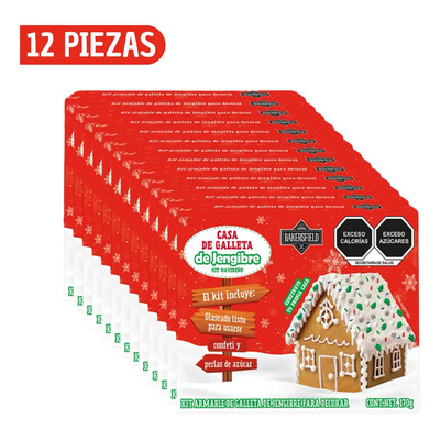 Kit Bakersfield Casa De Jengibre 170gr (12 Piezas) | Meses sin interés