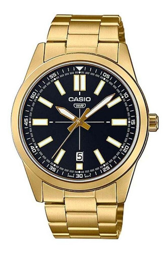 Reloj Casio Mtp-vd02g-1eudf Dorado Elegante Clásico Acero
