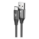 Cabo De Carregamento Dados 1hora Usb 2.0 A/c 3a 2m Preto