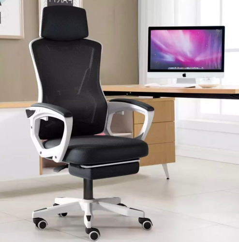 Silla De Escritorio Ajustable Ergonómica Color Blanco