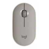 Mouse Logitech Bluetooth Usb M350 Pebble Almond Milk