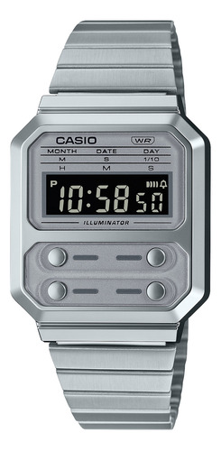 Reloj Casio Vintage A-100we-7b Versión Monocromática