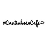 Aplique De Parede Cantinho Do Café Preto 35cm Com Xicara