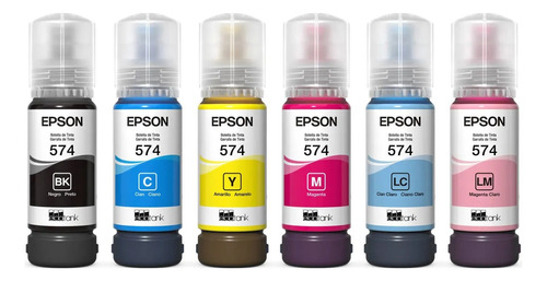 Kit Tintas Epson 574 Original (6 Colores)