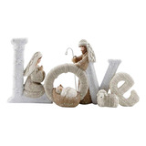 Conjunto Adorno Nacimiento Resina Amor Blanco Amor Blanco